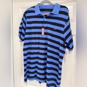 Vineyard Vines Blue Striped Men’s Polo XL NWT